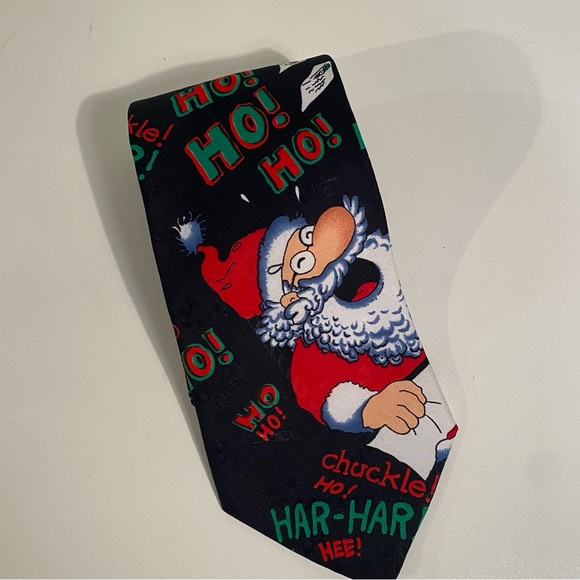 Yule Tie Greeting Santa Holiday Tie - Picture 5 of 6
